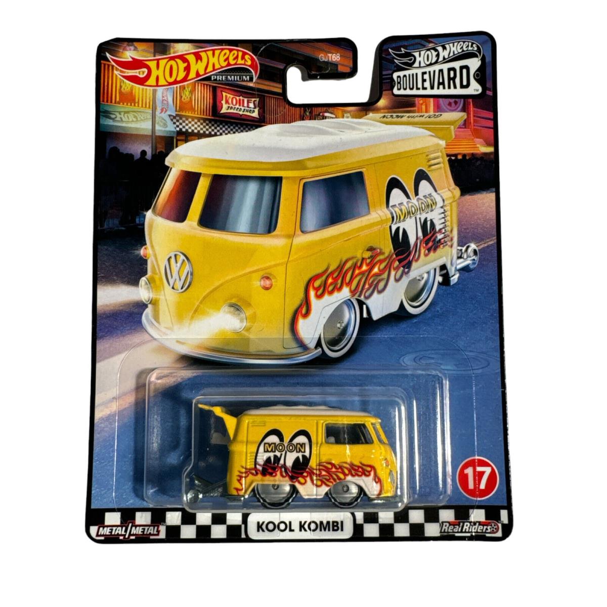 Hot Wheels 2020 Premium Boulevard Mooneyes Kool Kombi Volkswagen Bus 17 - Yellow