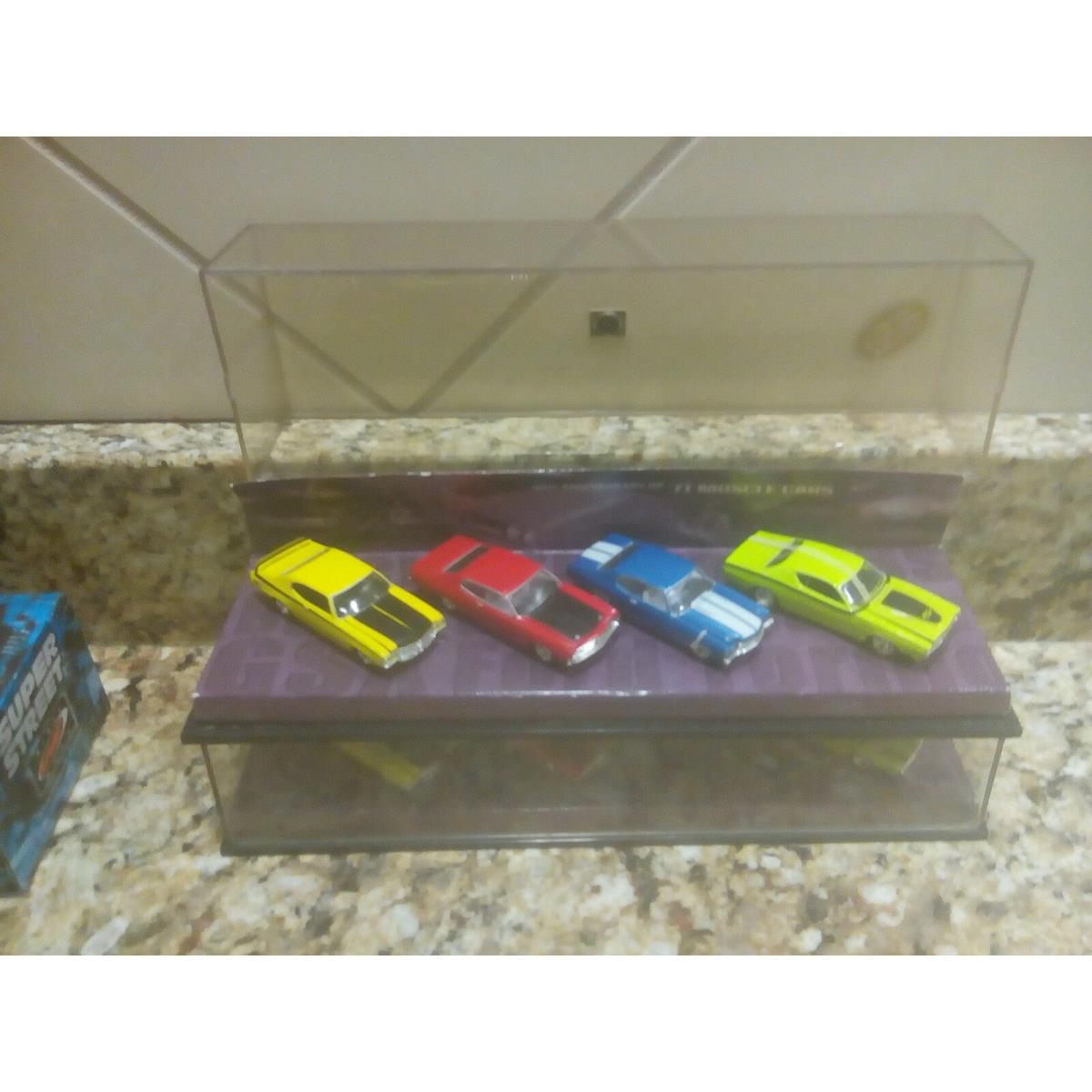 Hot Wheels 4 Car Set 1971 Mustang Muscle Cars IN Container 3OTH 2 Sets