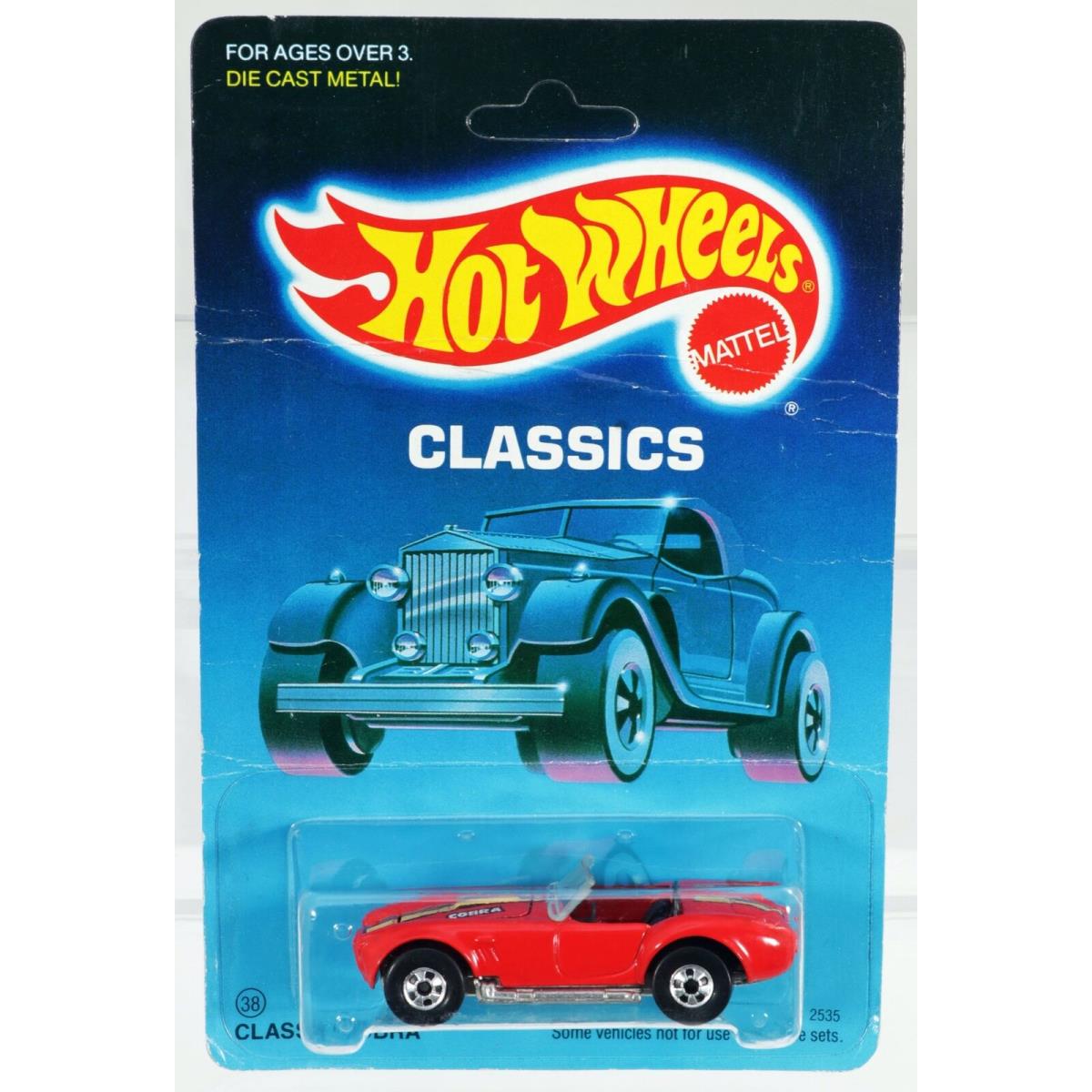 Hot Wheels Classic Cobra Classics Series 2535 Never Removed From Pack 1986 Red