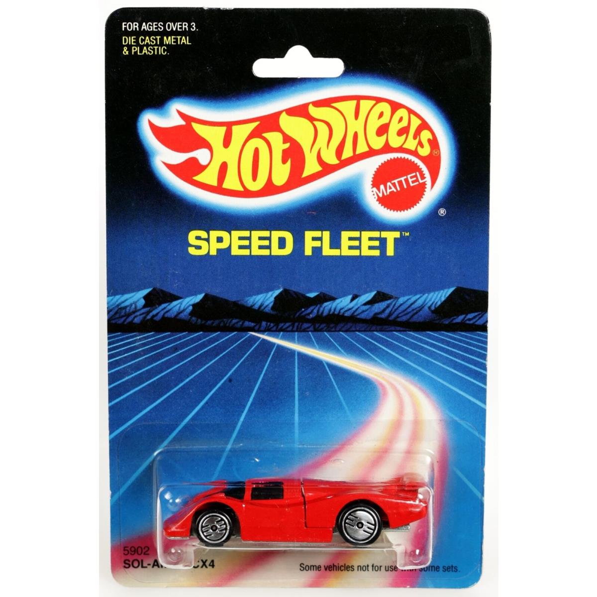 Hot Wheels Vintage Sol-aire CX4 Speed Fleet Series 5902 Nrfp 1986 Red UH 1:64