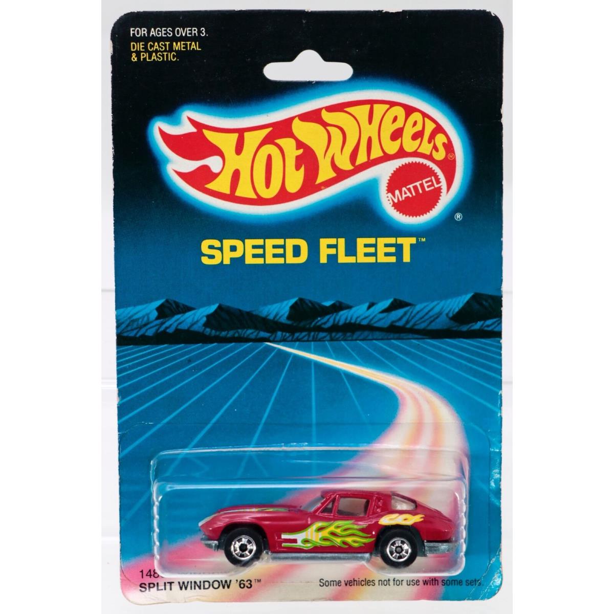 Hot Wheels Split Window 1963 Speed Fleet Series 1486 Nrfp 1986 Magenta 1:64