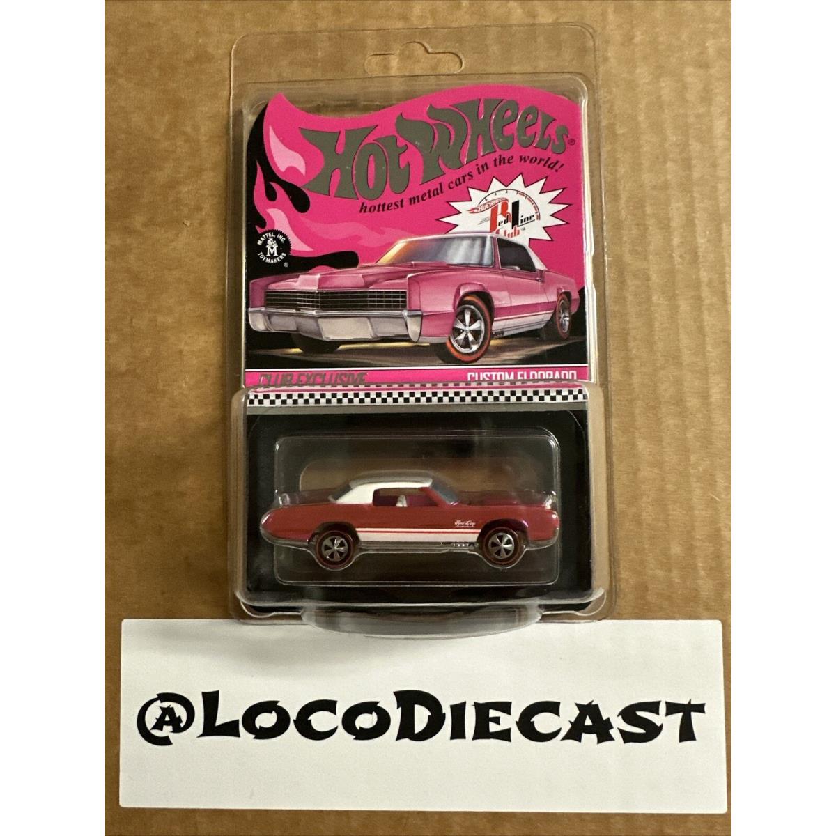 Hot Wheels 2021 Rlc Custom Eldorado Metallic Pink Cadillac Diecast Exclusive