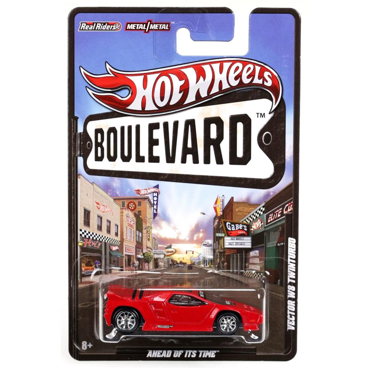 Hot Wheels Vector W8 Twinturbo Boulevard Ahead of Its Time Series W4631 Red 1:64