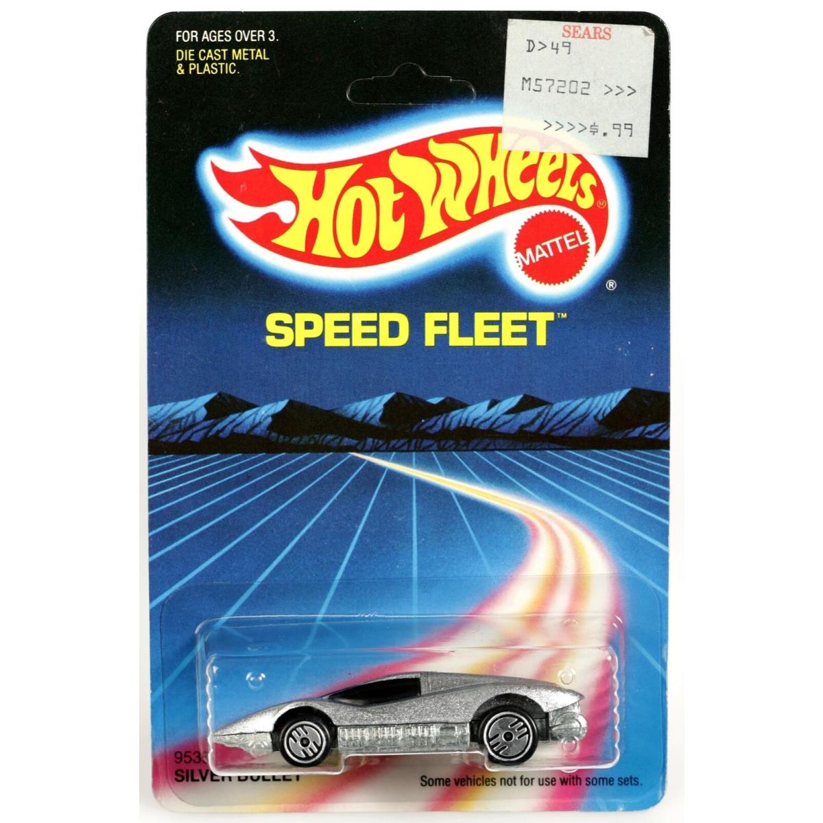 Vintage Hot Wheels Silver Bullet Speed Fleet Series 9535 Nrfp 1986 Silver 1:64