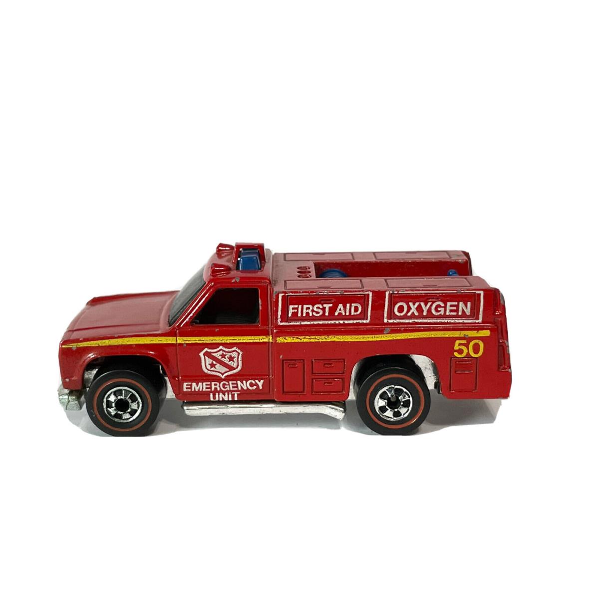 Wow 1974 Hot Wheels Redline Fire Emergency Unit Red Hong Kong