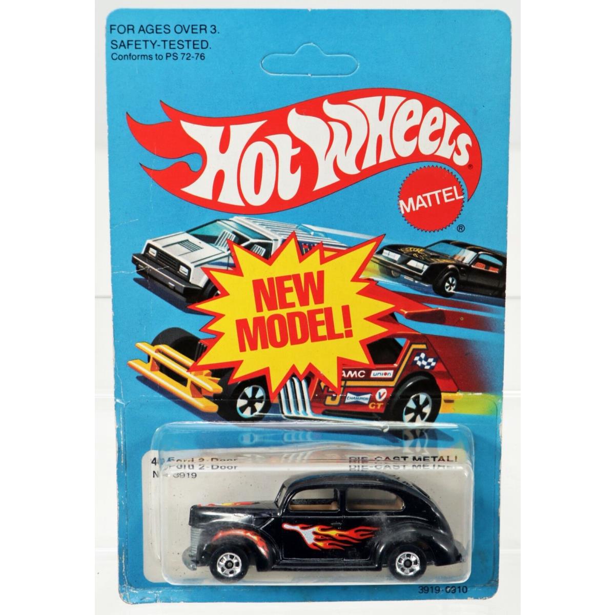 Vintage Hot Wheels `40 Ford 2-Door Model Series 3919 Nrfp 1981 Black 1:64