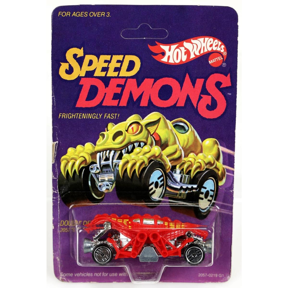 Vintage Hot Wheels Double Demon Speed Demons Series 2057 Nrfp 1985 Red 1:64 UH