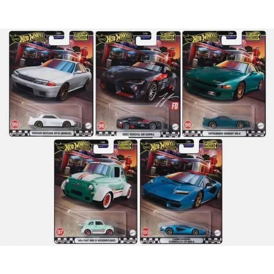 Hot Wheels Boulevard 2024 Set of 5 Cars GJT68-979 V 1/64