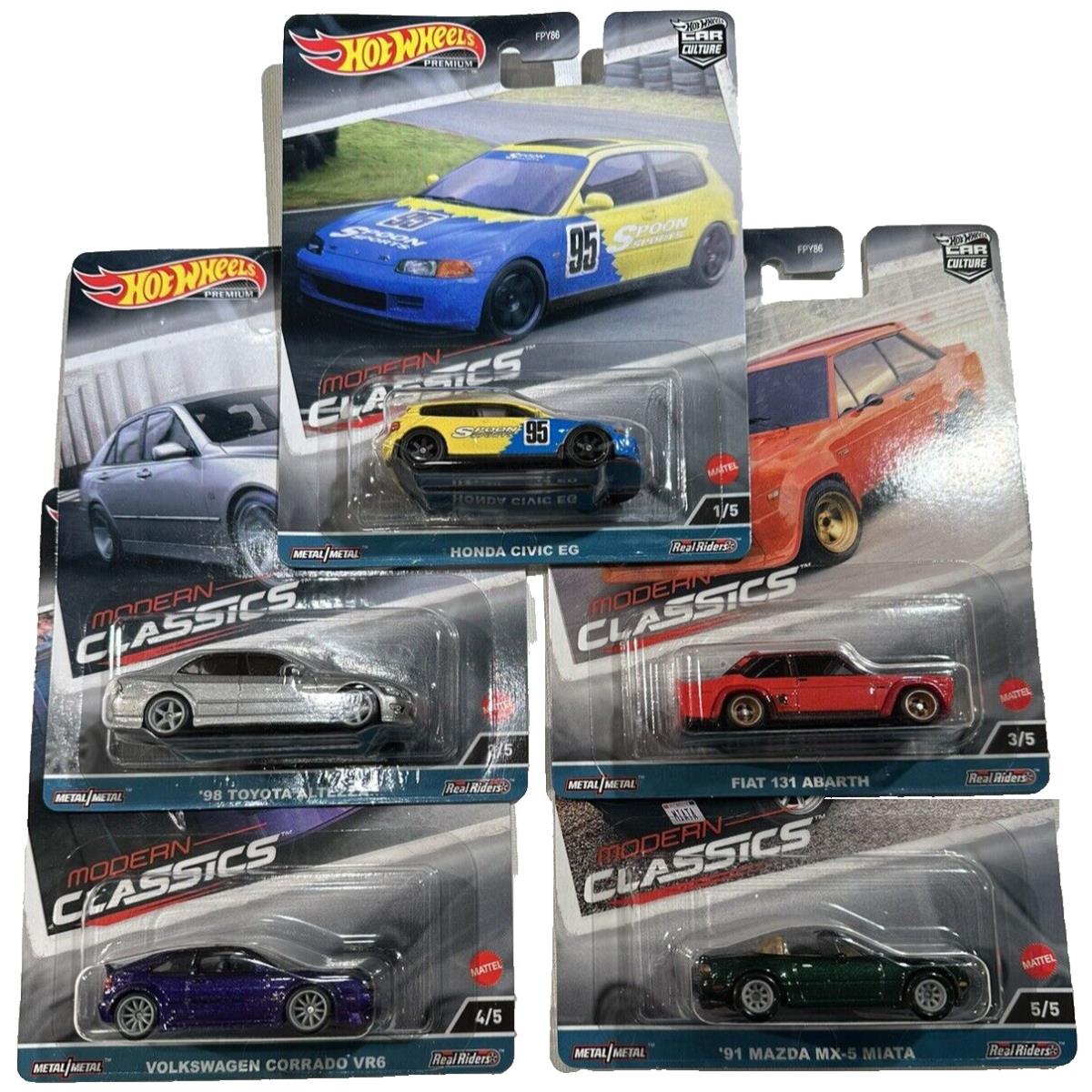 Hot Wheels Car Culture Modern Classics Real Riders Set of 5