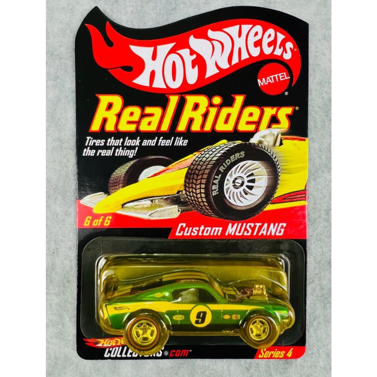 Hot Wheels Rlc Custom Mustang 4953/11000 Green Real Riders H31