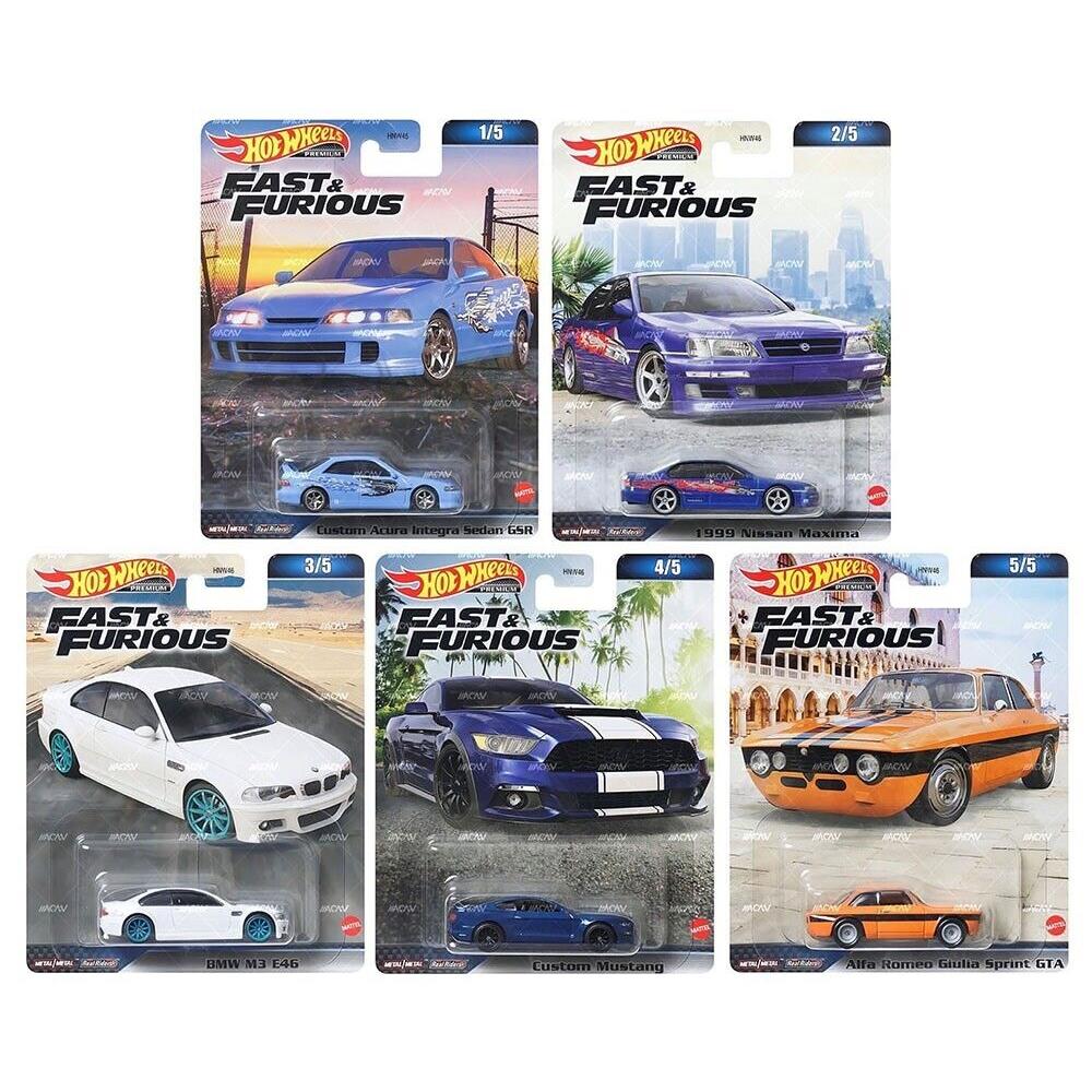 Hot Wheels 1:64 Fast Furious C Case 5 Car Set Metal Diecast Car Model Toy