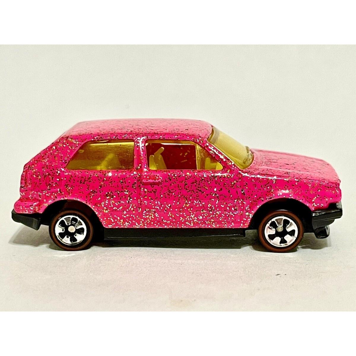 Custom Made Redline Lowered Hot Wheels VW Golf Pink Metal Flake Paint