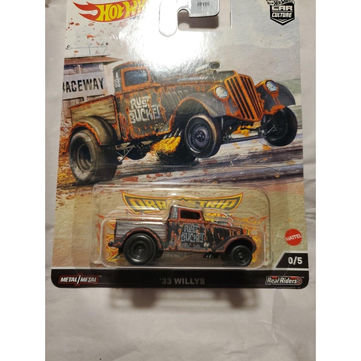 Hot Wheels 2022 Chase Prem. `33 Willys Car Drag Strip Demons Car Culture