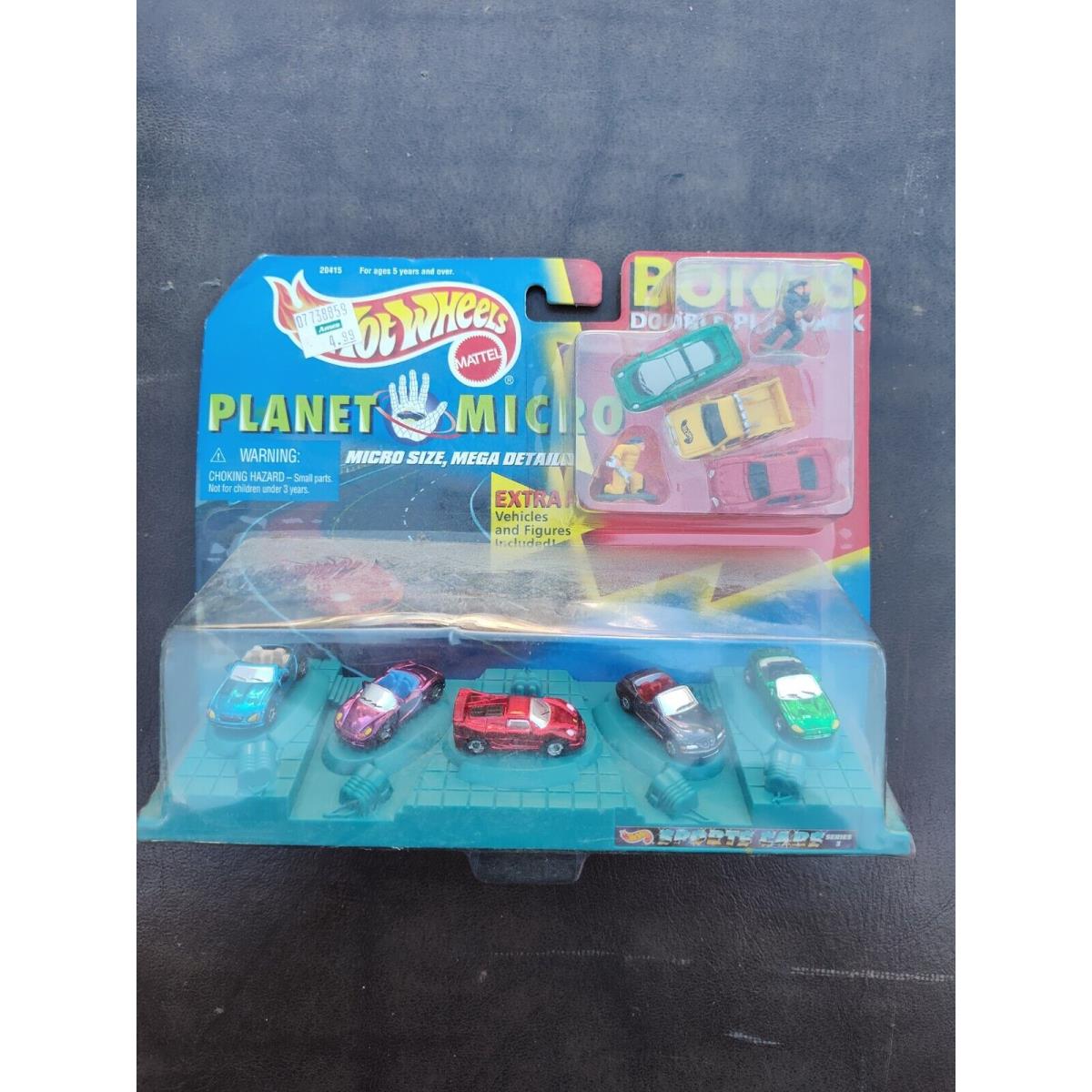 1998 Hot Wheels Planet Micro Sport Cars Series 3 Bonus Double Play Pack D1