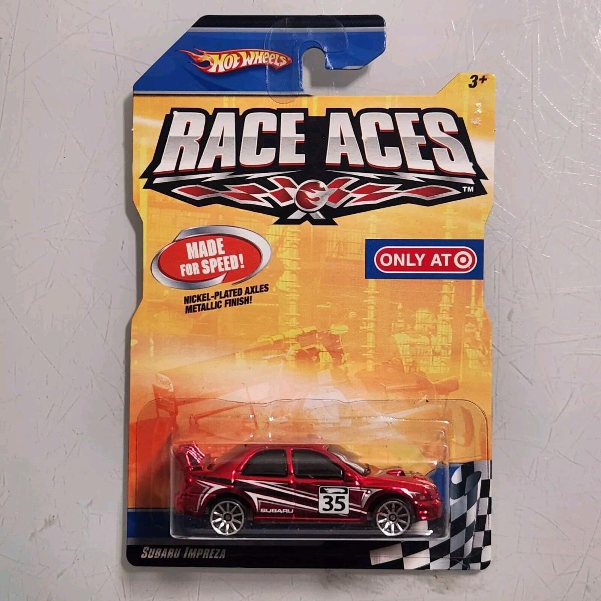 2008 Hot Wheels Race Aces Subaru Impreza Target Exclusive Red Htf