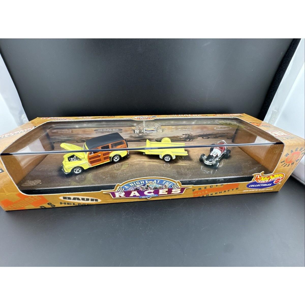 2000 Hot Wheels A Night AT The Races 1948 Ford Woodie Trailer Sprint Car