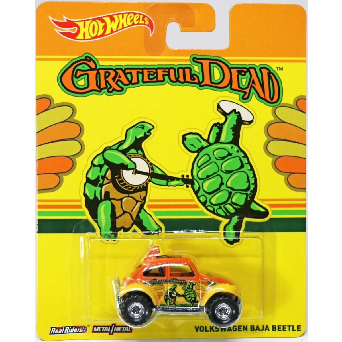 Hot Wheels Volkswagen Baja Beetle Grateful Dead BDR72 Nrfp 2013 Org/yel 1:64