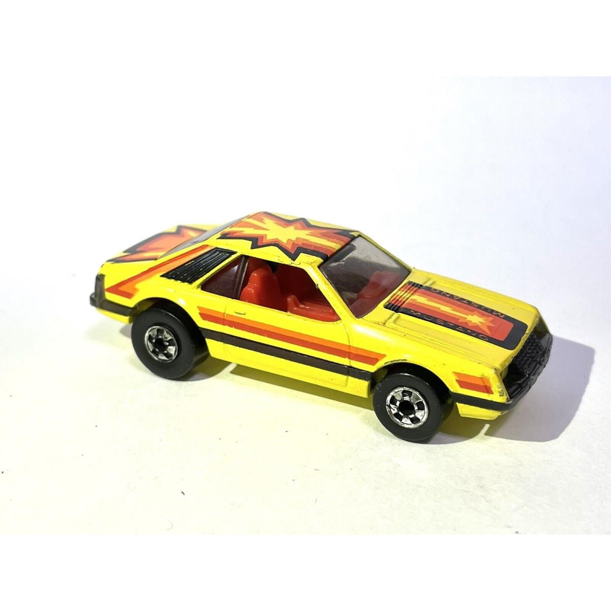 Vintage 1979 Hot Wheels Blackwall Hot Ones Yellow Turbo Mustang Cobra Hong Kong