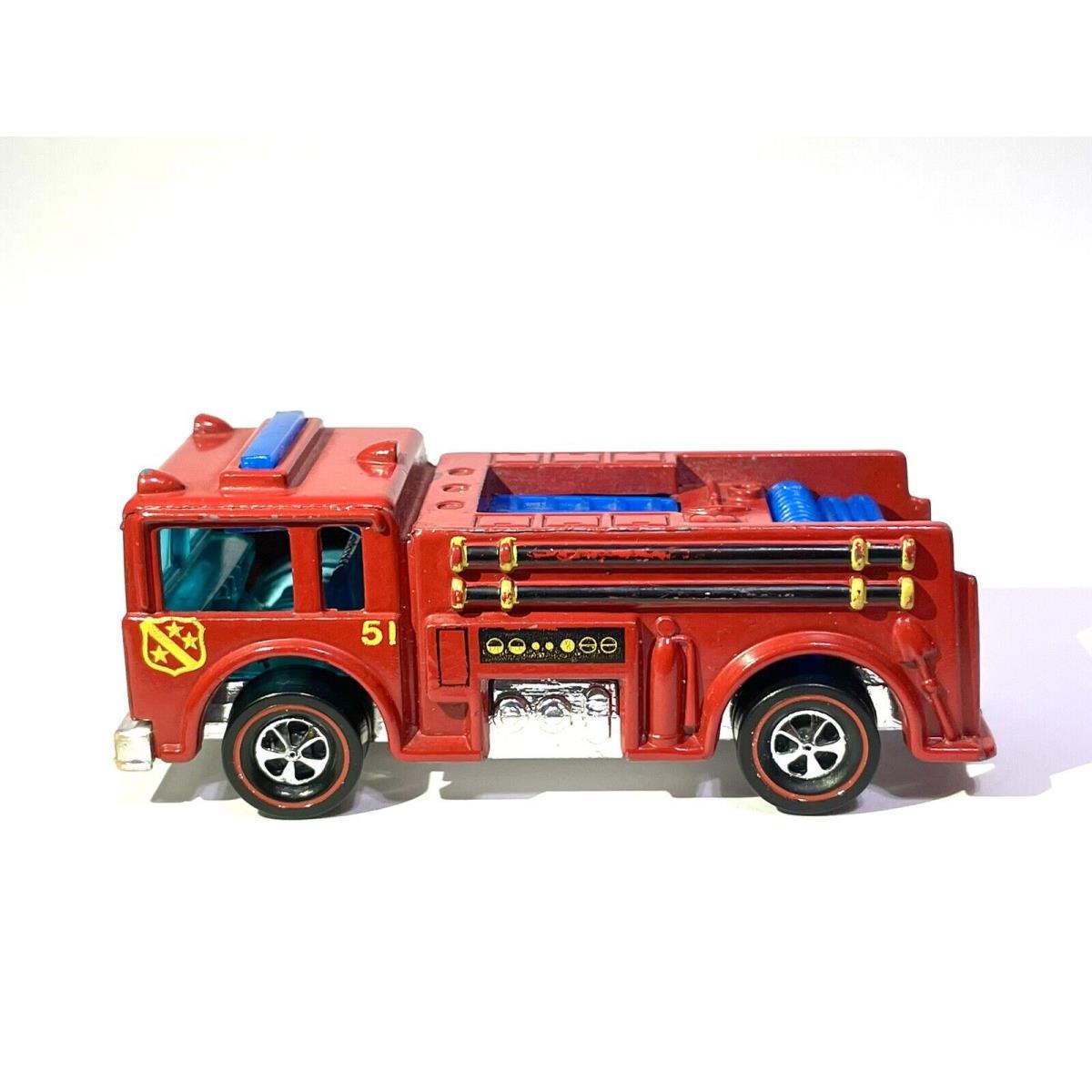 Hot Wheels Fire Emergency Unit Red Custom Made Redline