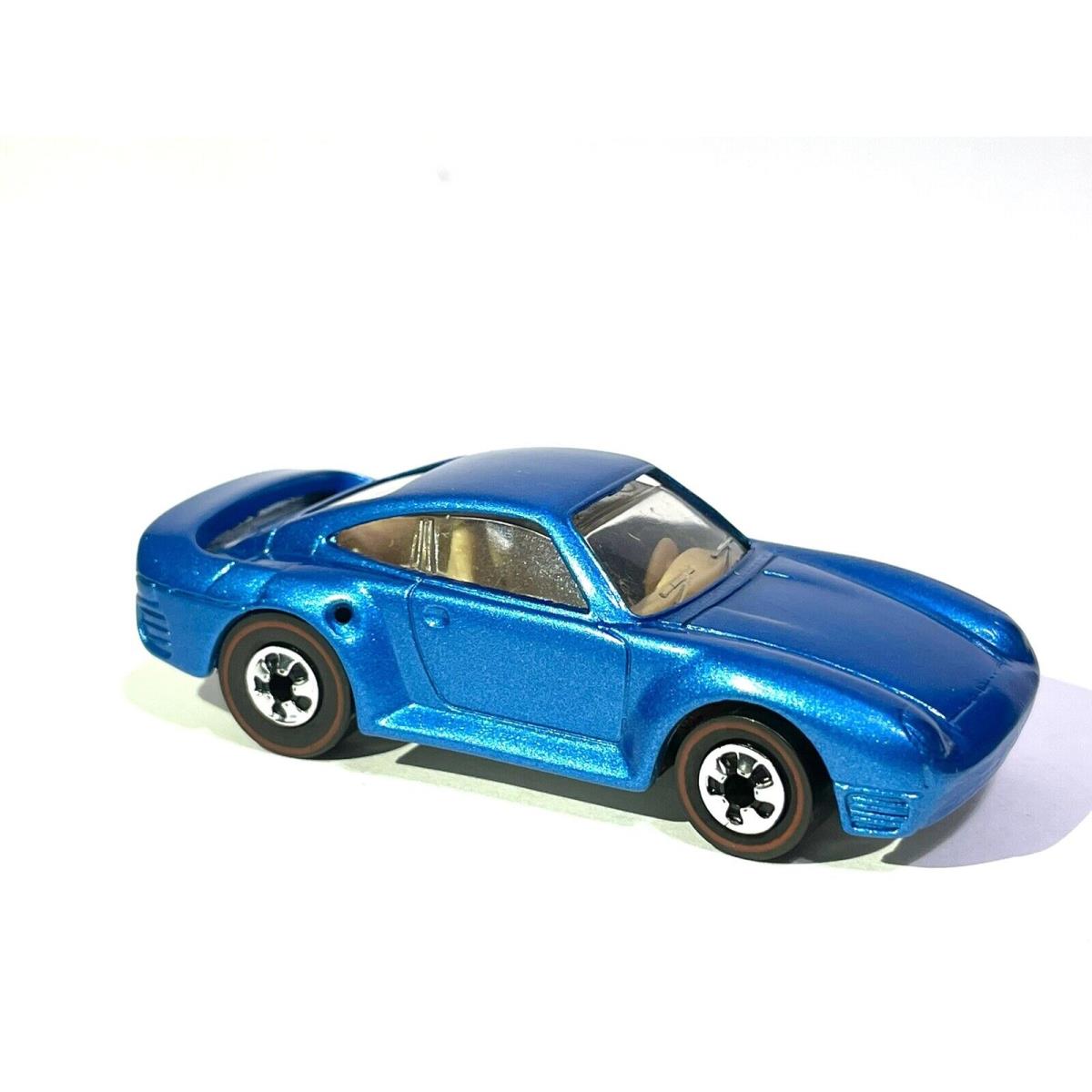 Vintage Hot Wheels Porsche 959 - Custom Made Redline Painted Metallic Blue