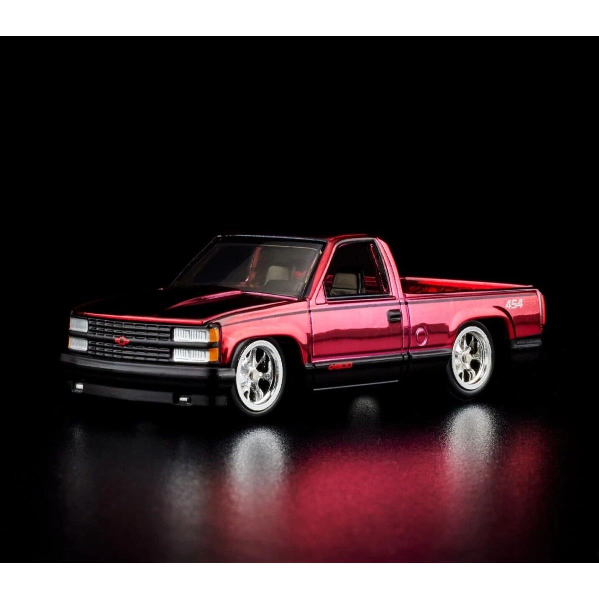 Hot Wheels Rlc Redline Club `90 Chevy 454 Pickup Truck Red Spectraflame 1:64