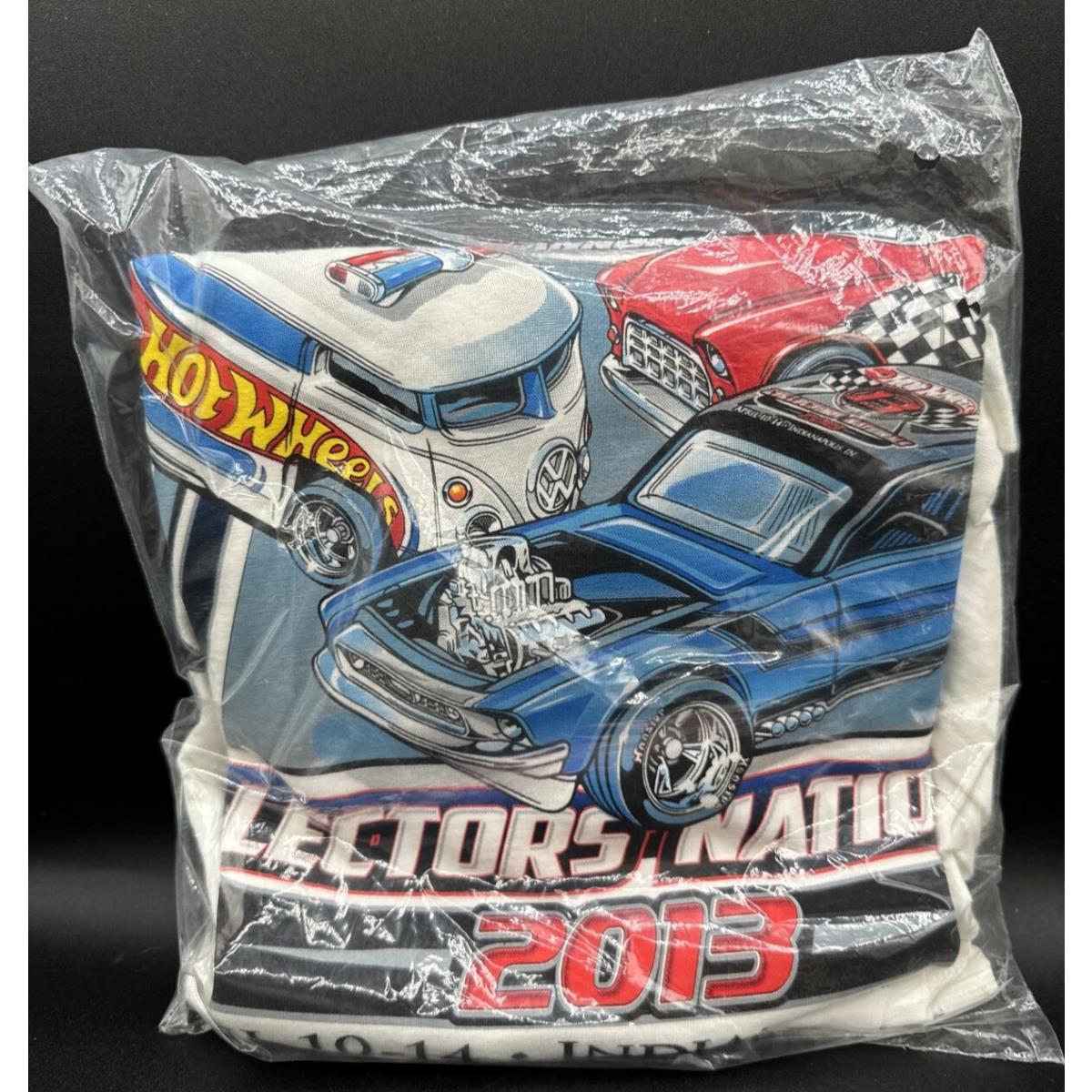 2013 Hot Wheels White 3XL Xxxl Shirt 13th Nationals VW Drag Bus Camaro 55 Panel