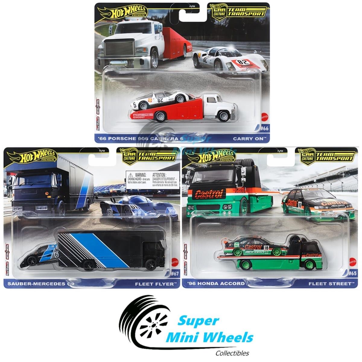 Hot Wheels 2024 Car Culture Team Transport B Case Set of 3 Cars In-stock