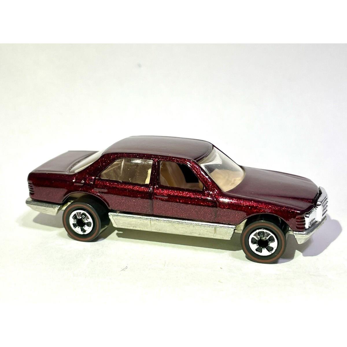 Hot Wheels Glitter Maroone Mercedes 380 Sel Mint - Custom Made Redline