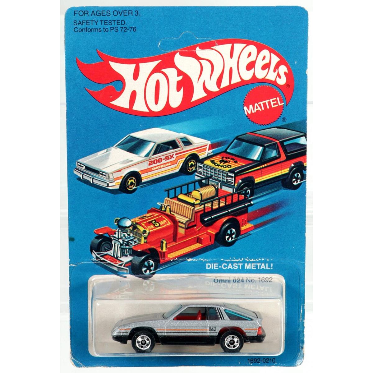 Hot Wheels Vintage Omni 024 1692 Never Removed From Pack 1981 Gray 1:64 Unpunch