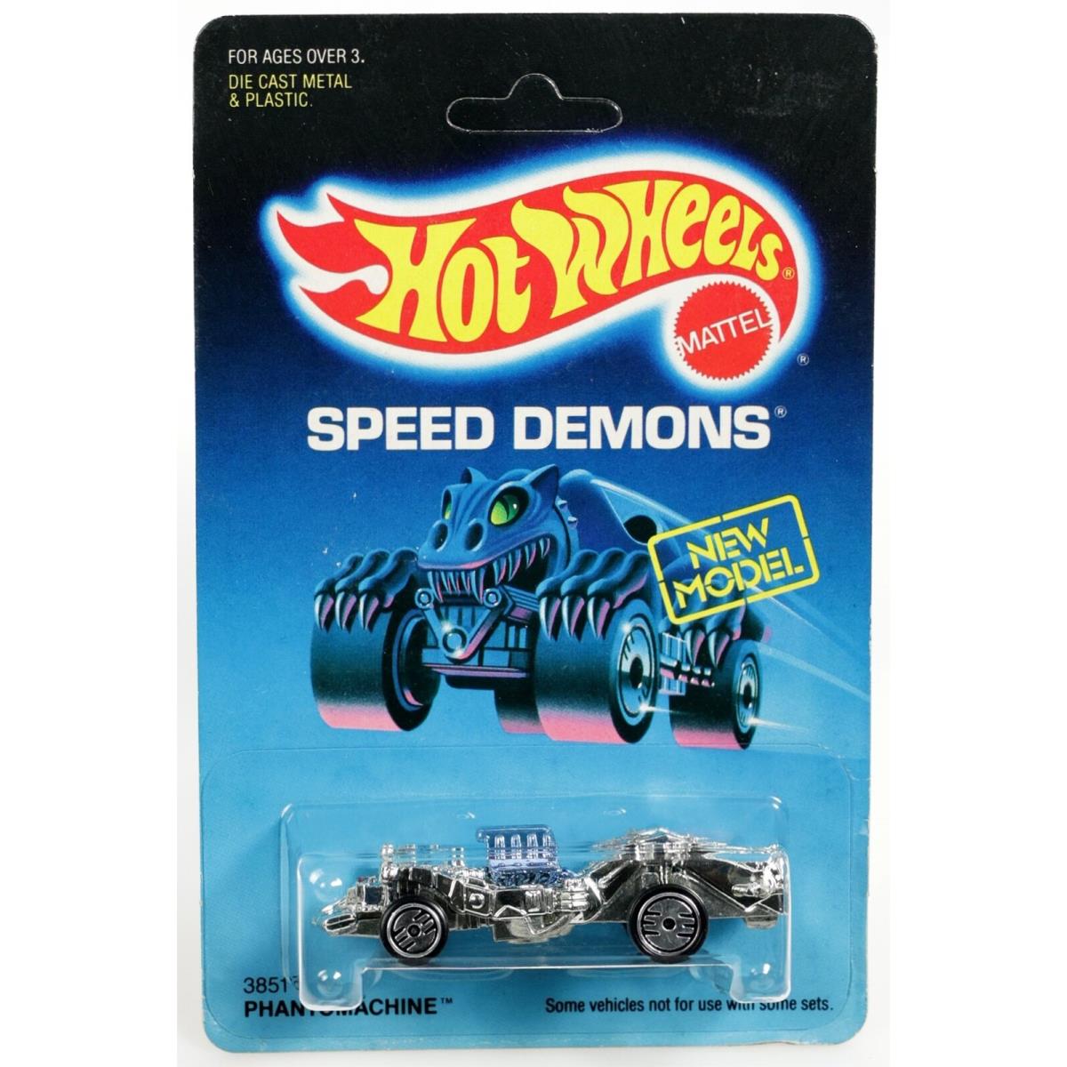 Hot Wheels Vintage Phantomachine Speed Demons Series 3851 Nrfp 1986 Chrome 1:64