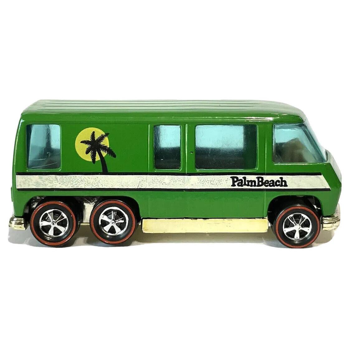 Custom Redline Hot Wheels 1976 Palm Beach Green Gmc Motor Home Hong Kong Mint