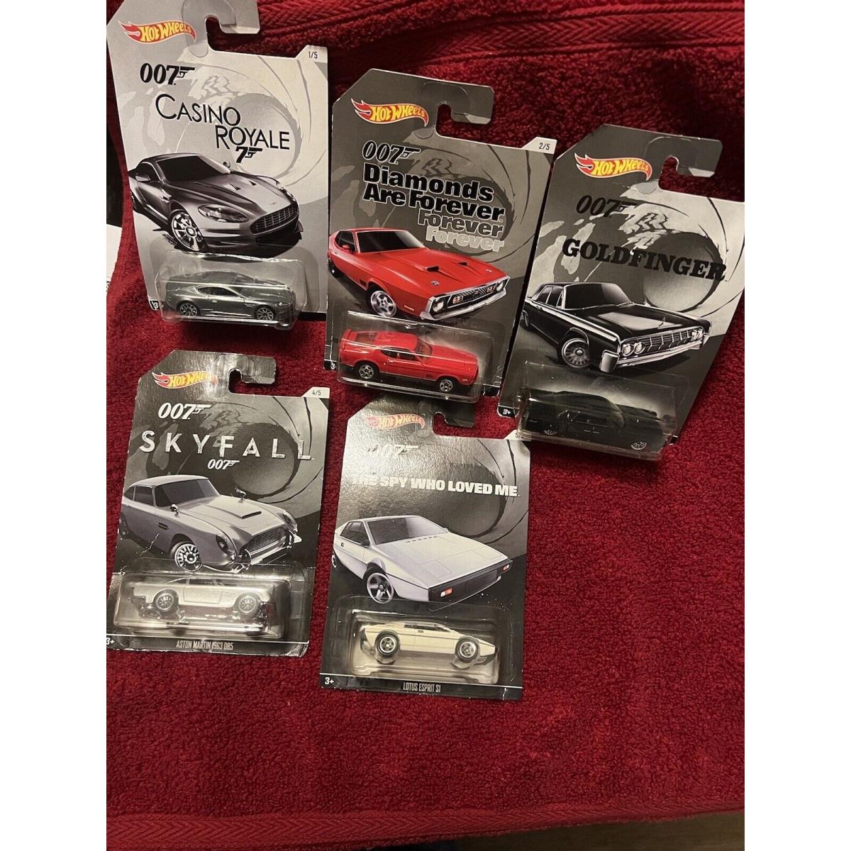 Hot Wheels James Bond 007 Series Complete Set of 5 Cars