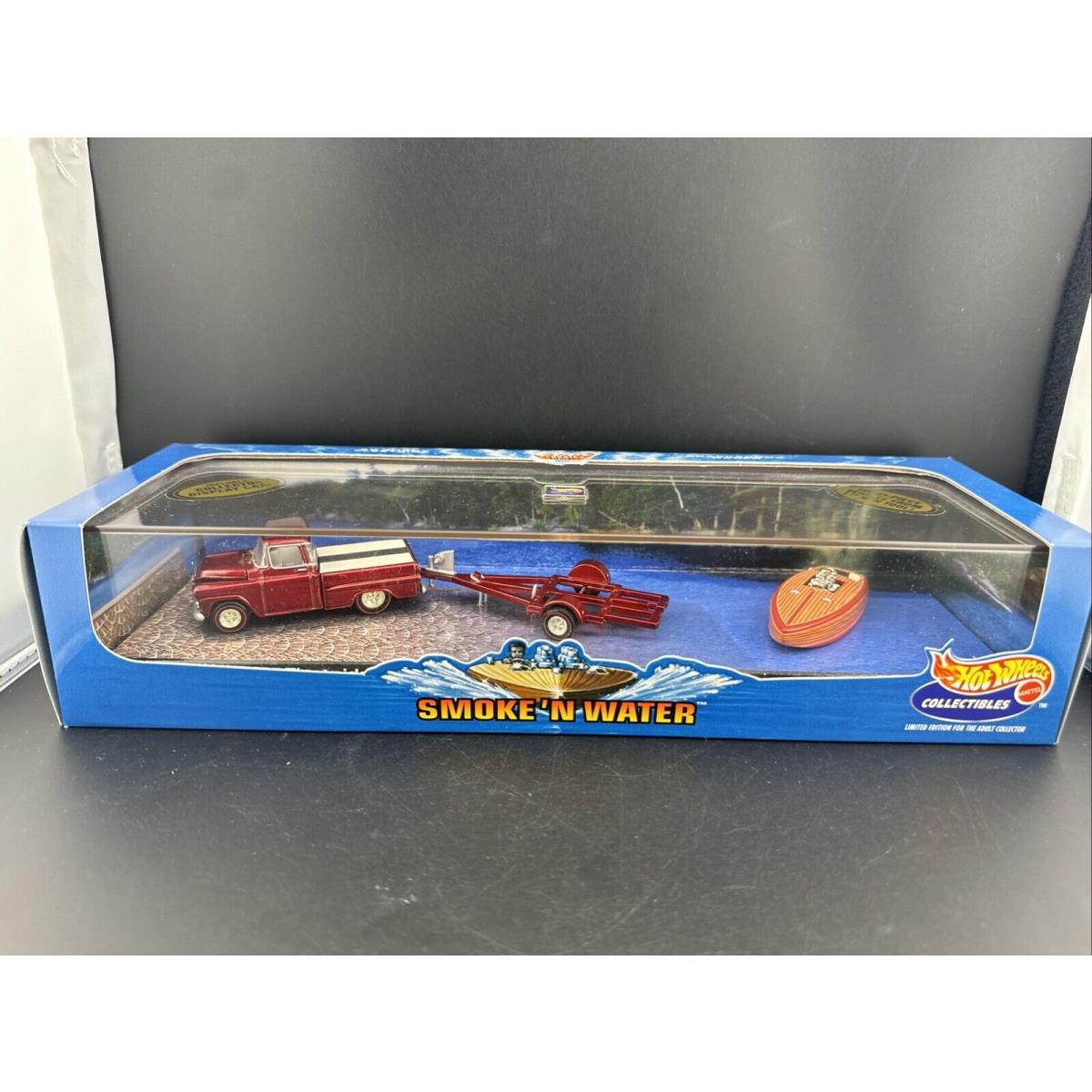 1998 Hot Wheels Red 59 Chevy Fleetsider Crackerbox Racer Smoke Water Set