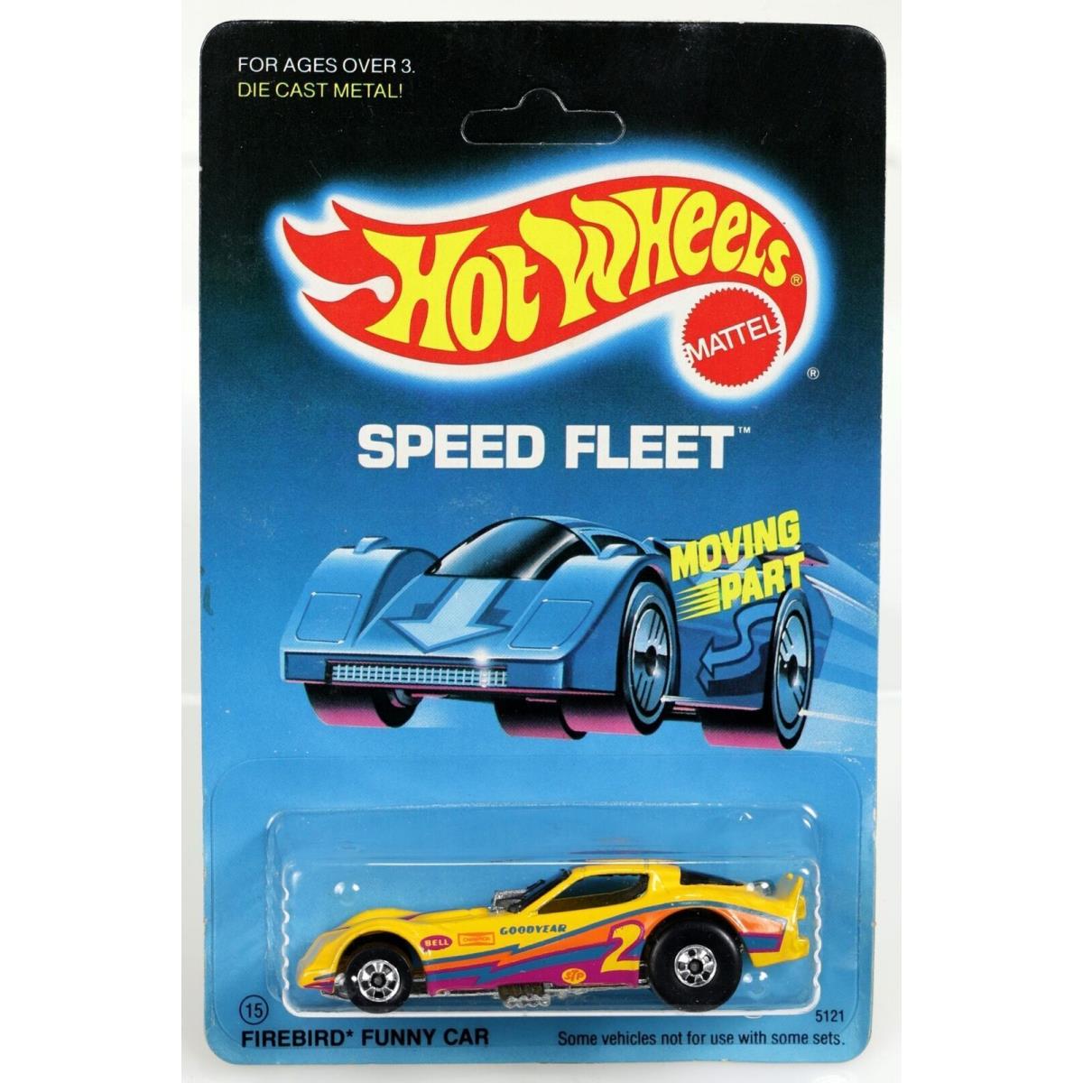 Vintage Hot Wheels Firebird Funny Car Speed Fleet Series 5121 Nrfp 1986 Yellow