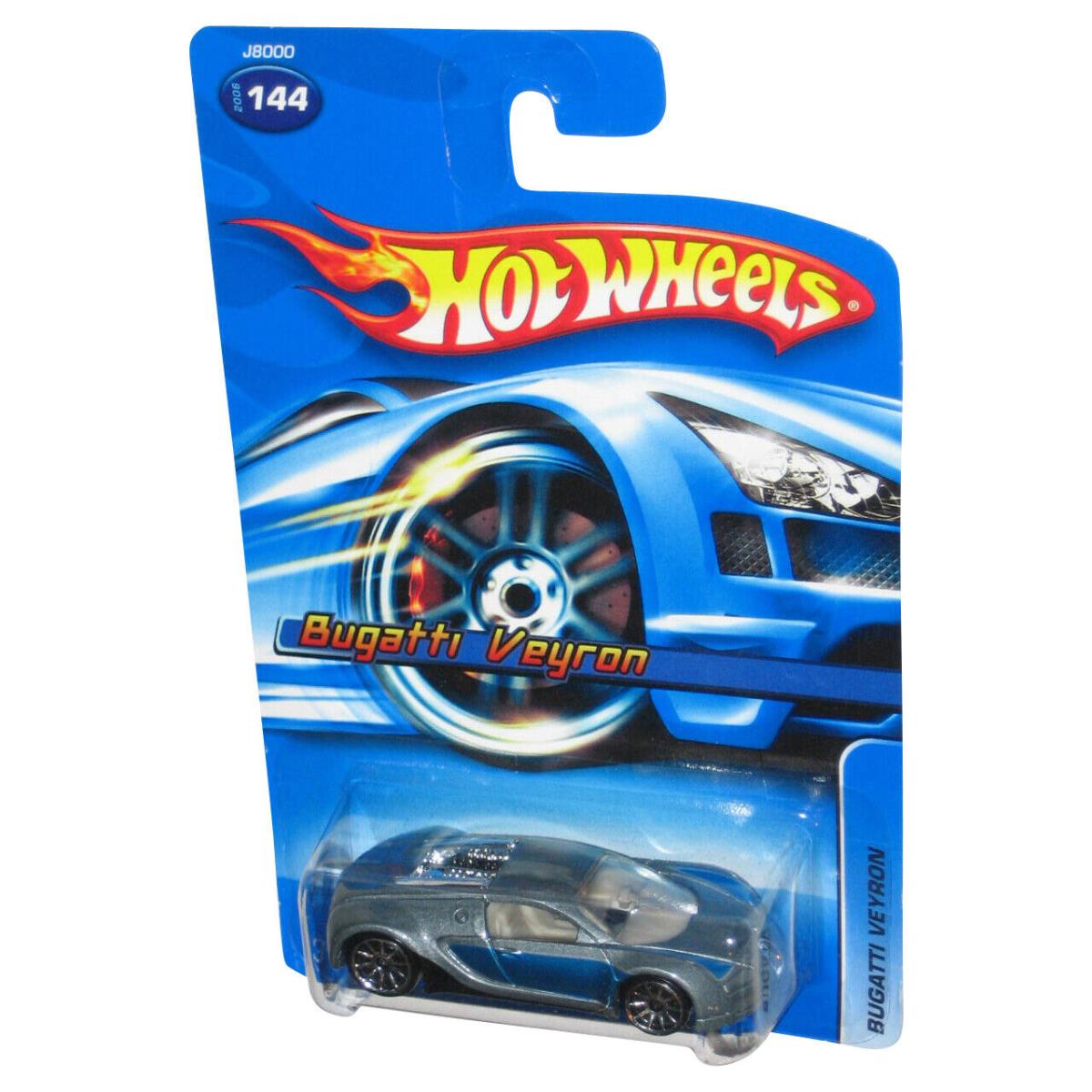 Hot Wheels Bugatti Veyron 2005 Mattel Blue Silver Car 144