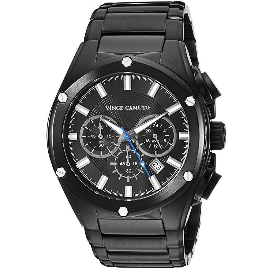 Vince Camuto VC/1065BKBK Chronograph Black Stainless Steel Watch