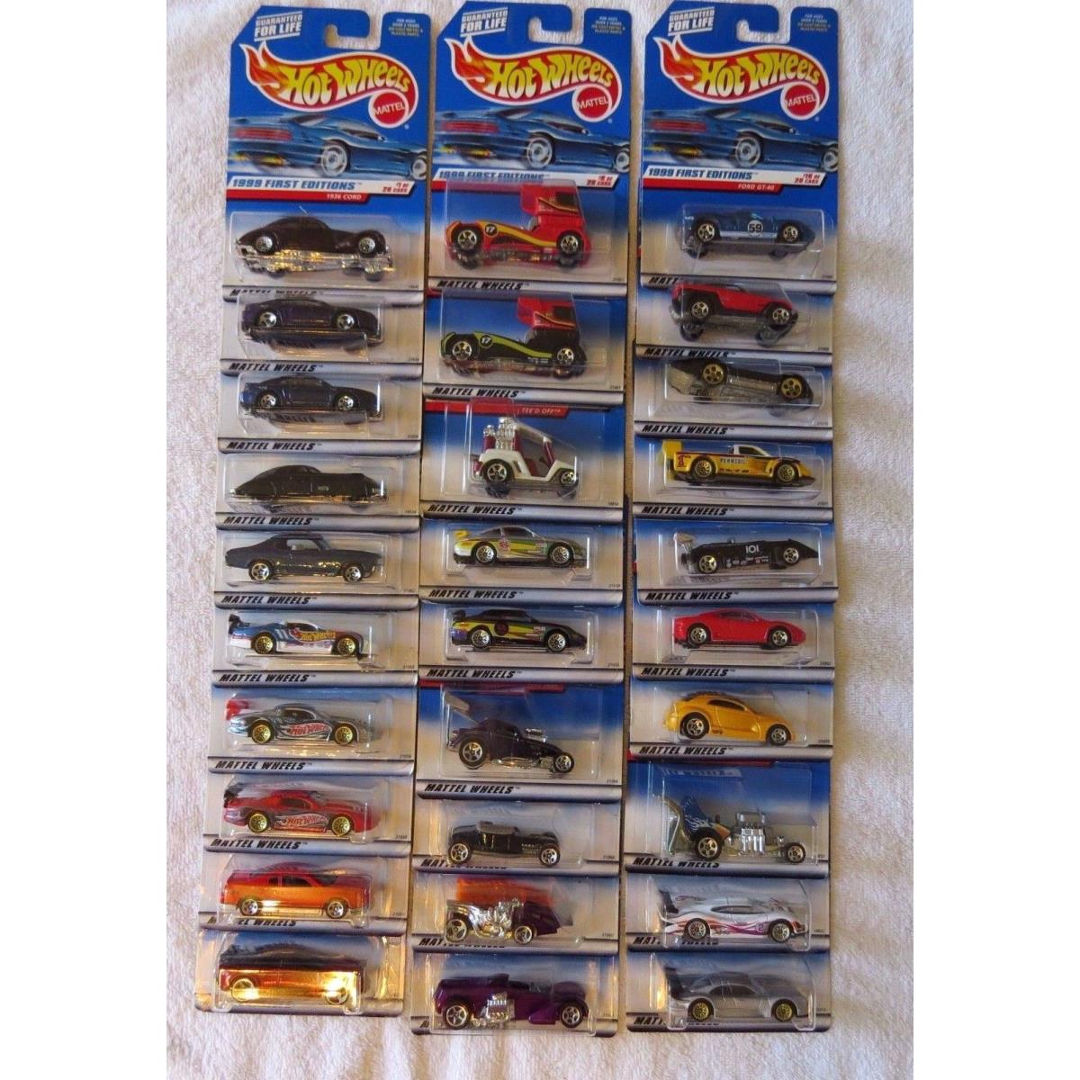 Mattel Hot Wheels 1999 First Editions Set OF 29 Cars Must See