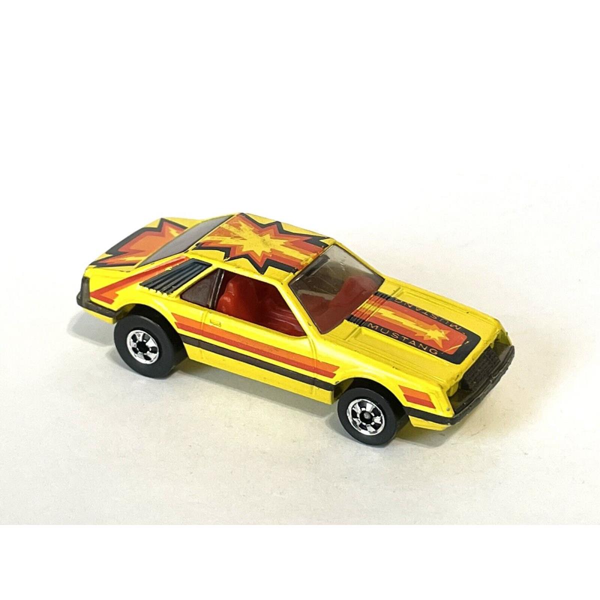 Vintage 1979 Hot Wheels Blackwall Hot Ones Yellow Turbo Mustang Cobra Hong Kong