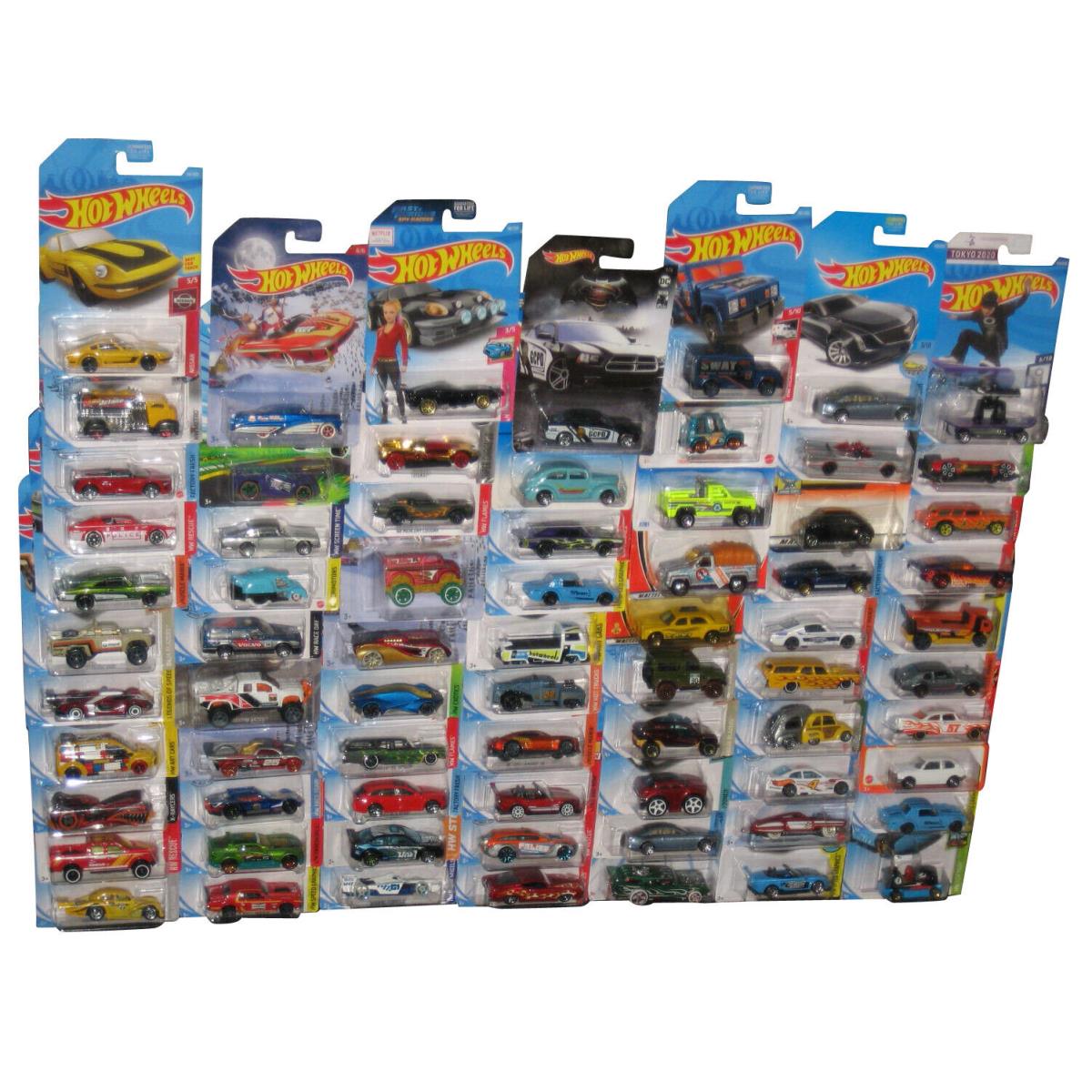 Hot Wheels Matchbox Mattel Mixed Toy Die Cast Cars - Lot of 71 Cars