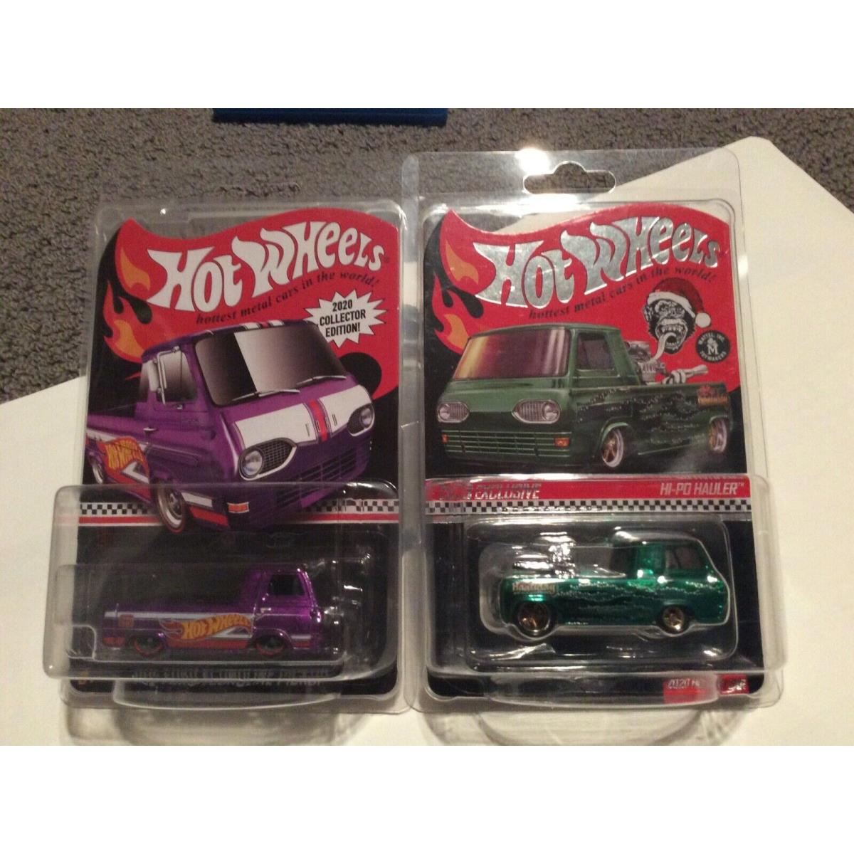 HW Rlc 2020 Exclusive Holiday Car Hi-po Hauler Game Stop Purple Econoline Mail