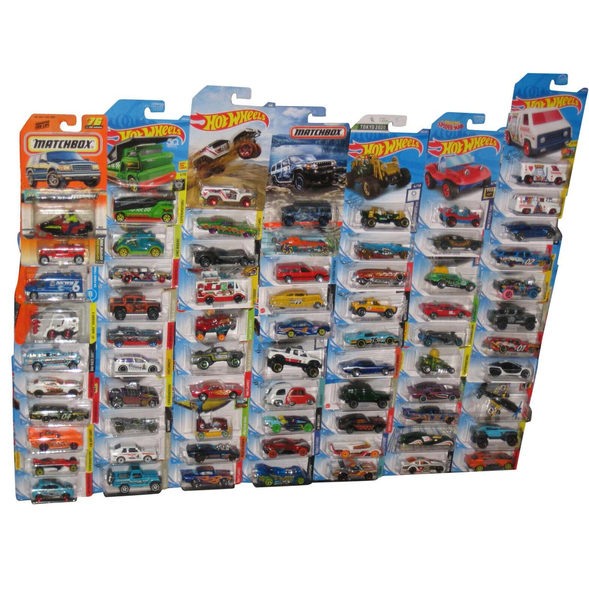 Hot Wheels Matchbox Mattel Mixed Toy Die Cast Cars - Lot of 71 Cars