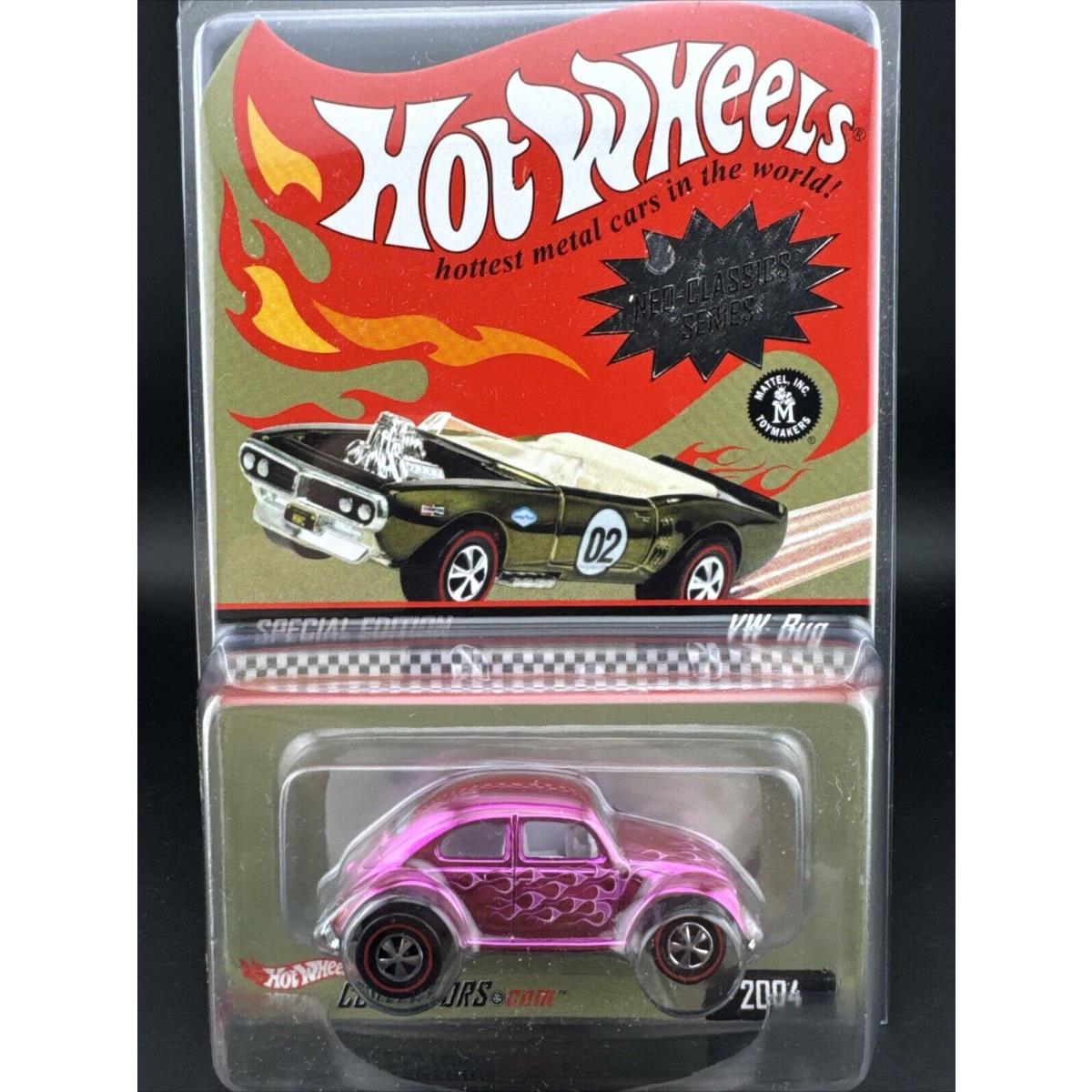 2004 Hot Wheels Pink VW Volkswagen Bug Redline Club Rlc Neo Classics 04329/10000