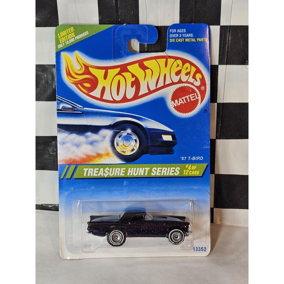 1995 Hot Wheels Treasure Hunt Series `57 Ford T-bird Black Vhtf Protecto