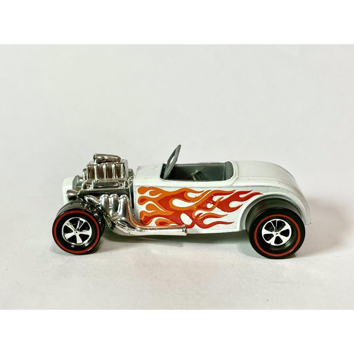 Vintage Custom Hot Wheels 1975 Roadster Hot Rod White Flames Redline Rat Rod