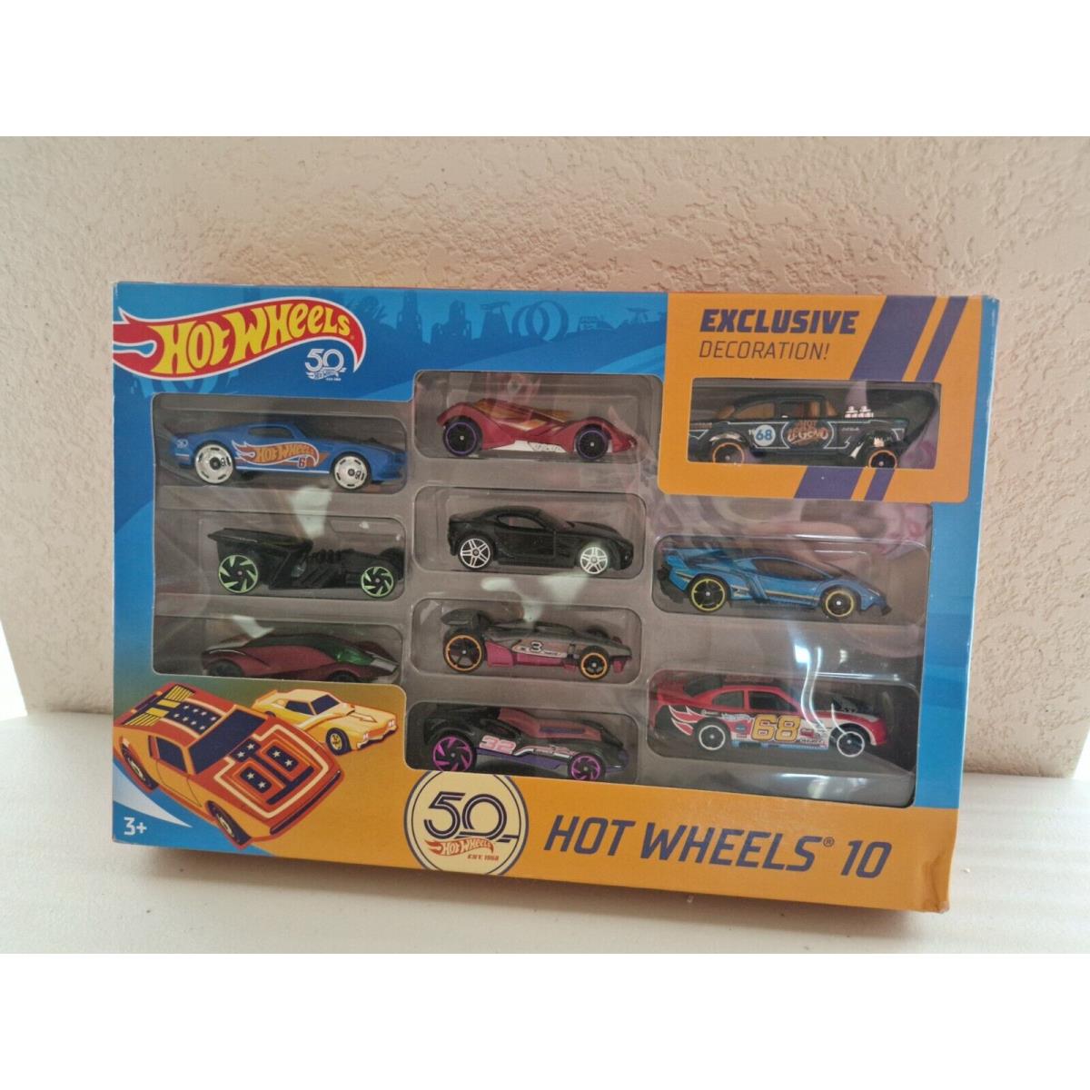 Hot Wheels 50th Anniversary 10 Pack Car Gift Set C65