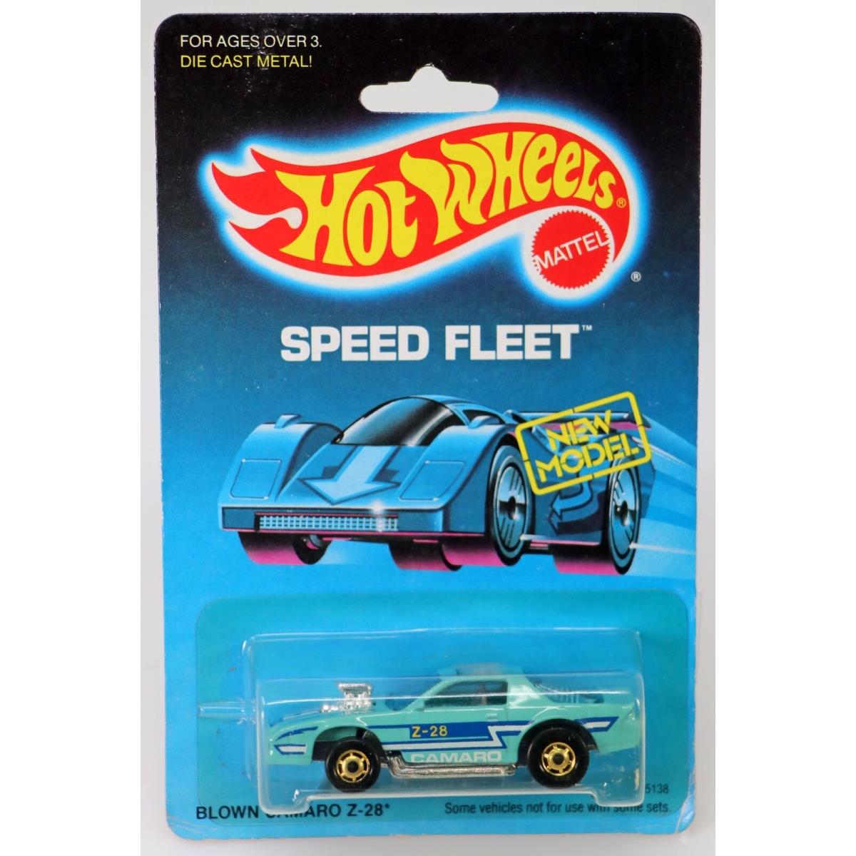 Hot Wheels Blown Camaro Z-28 Speed Fleet Series 5138 Nrfp 1988 Turq/blue 1:64