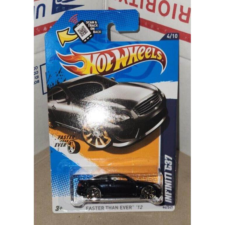 9-24 Hot Wheels 2012 94 Infinity G37 Black Gold Wheels