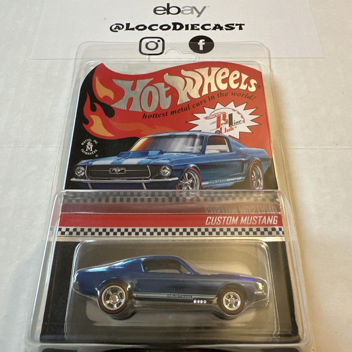 Hot Wheels - Rlc Red Line Club 2020 Exclusive Custom Mustang Blue 5 020/12 500