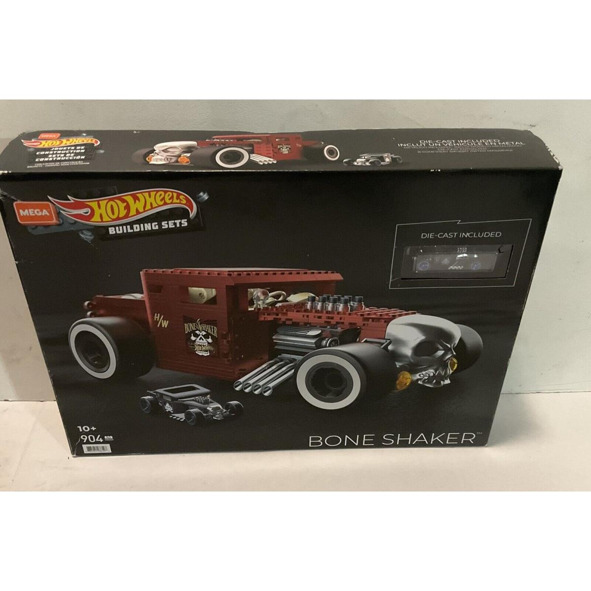 Mega Construx Hot Wheels Building Set Bone Shaker Hot Rod with Die Cast Car