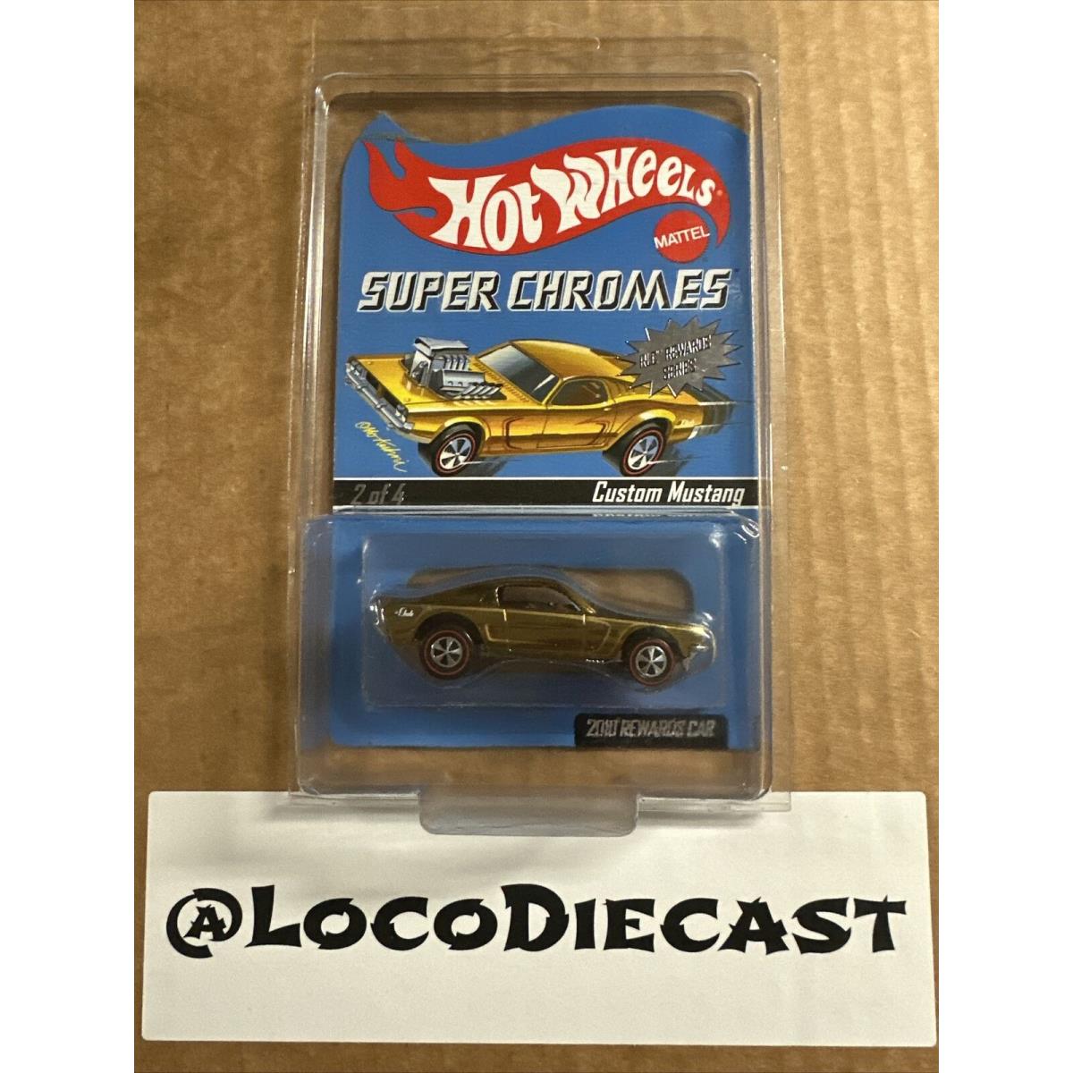 2010 Hot Wheels Redline Club Rewards Super Chromes LE Custom Mustang 1246/3792